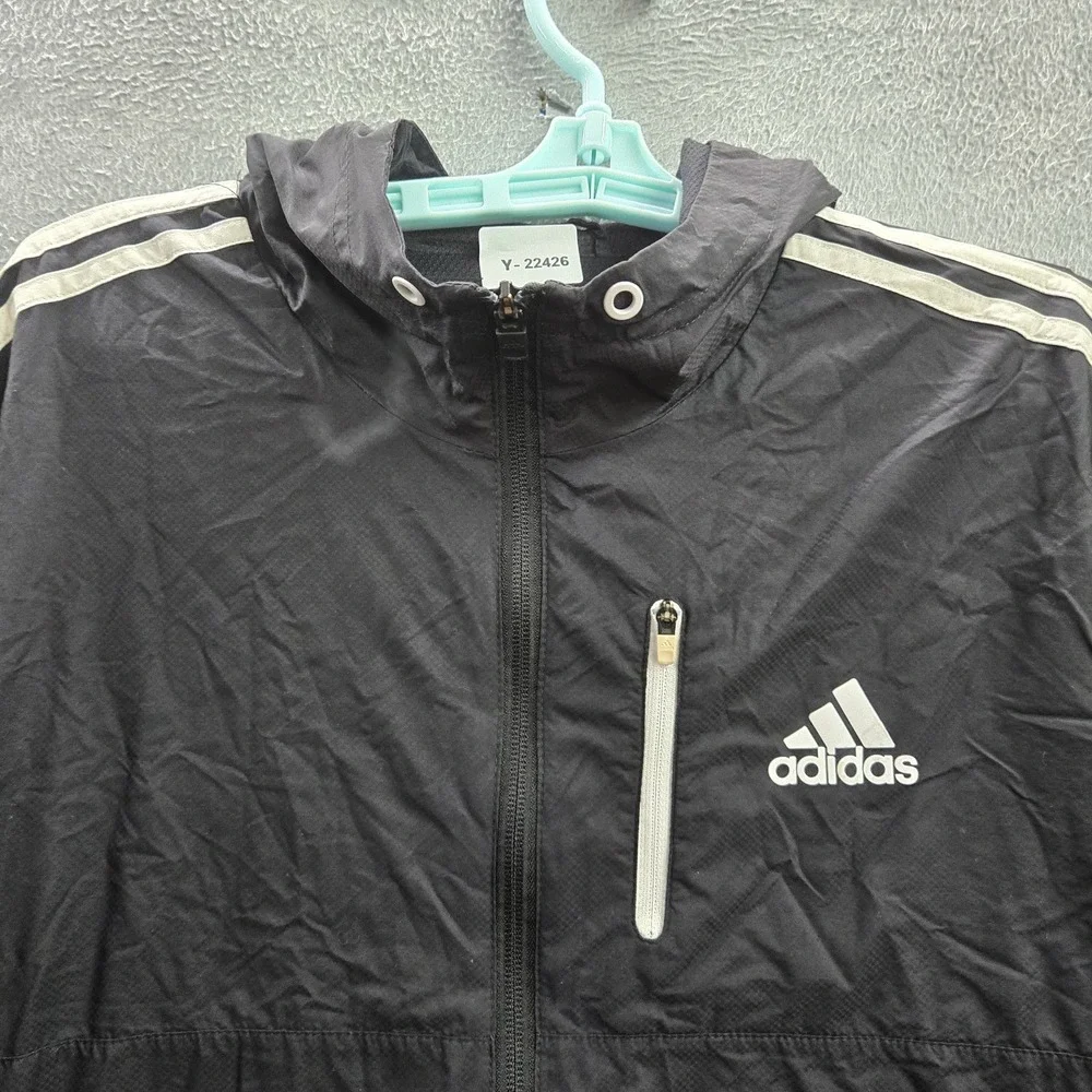 Adidas Men Jacket L Black‎  Nylon Polyester Track Jacket Gorpcore Logo